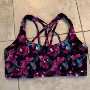 Flower print lululemon bra